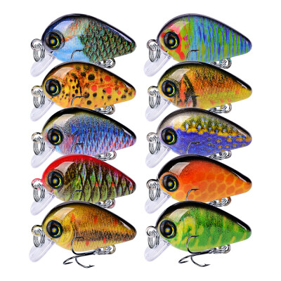 

10Pcs Mini Crankbait 195g Fishing Lure Lifelike Hard Bait Top Water Swim Bait