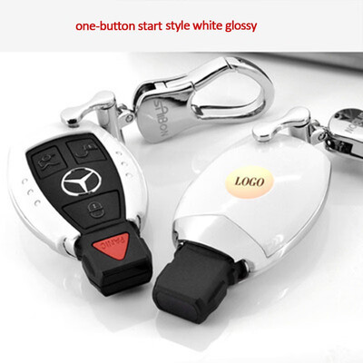 

Car Accessories Top Layer Leather Car Key Case For Benz Car Key Cover Shell Car Keychain