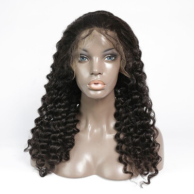 

180 Density 360 Lace Frontal Wig deep wave 100 human hair