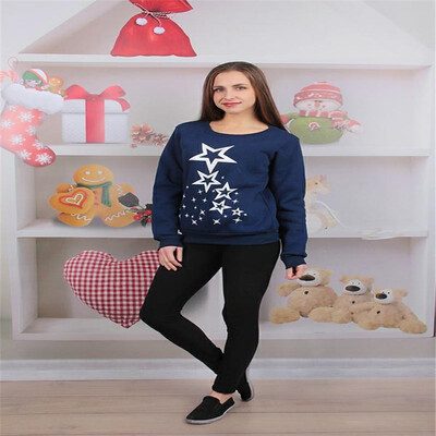 

autumn&winter new shiny stars lazy wool knit sweater pullover women
