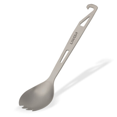 

Lixada Titanium Spork with Bottle Opener Lightweight Outdoor Dinner Spoon Fork for Travel Camping Backpacking
