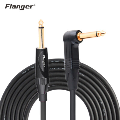 

Flanger FLG-004 Super Silent Musical Instrument Cable Cord 635mm TRS Straight to Right-angle Plugs 3 Meters 10 Feet for Electric