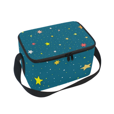 

ALAZA Lunch Box Insulated Endless Starry Sky Lunch Bag Large Cooler Tote Bag for Men Women