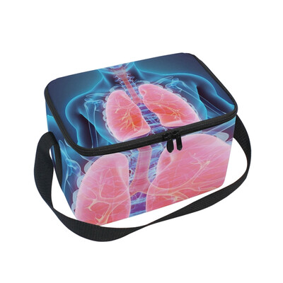 

ALAZA Lunch Box Insulated 3D Lungs Lunch Bag Large Cooler Tote Bagfor Men Women