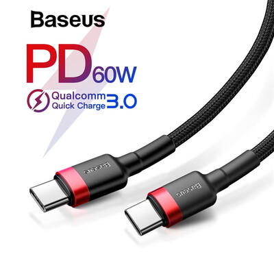 

Baseus PD 20 60W Type-c To C USB Cable QC 30 Charging Cable for Samsung Galaxy S9 Plus Note 9 Support Type-C interface