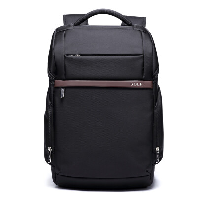 

Golf GOLF Backpack Mens Nylon with Microfiber Leather Computer Bag Large Capacity Travel Backpack D9BV33994J Black