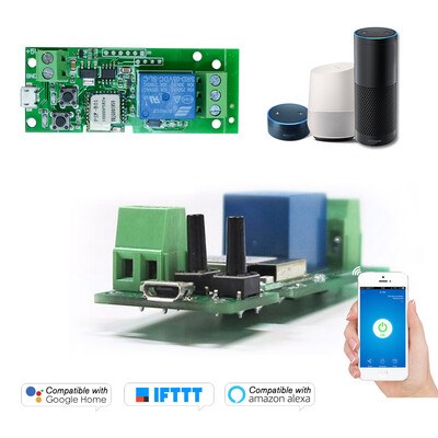 

eWeLink USB DC5V Wifi Switch Wireless Relay Module Smart Home Automation Modules Phone APP Remote Control Timer Switch Alexa Google