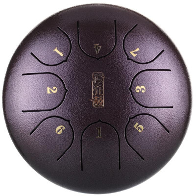 

6 inch Steel Tongue Drum Mini 8 Notes Hand Pan Drum with Drumsticks Percussion Musical Instruments
