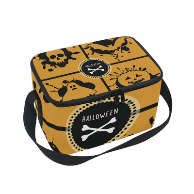 

ALAZA Lunch Box Insulated Lunch Bag Large Cooler Halloween Set Tote Bag