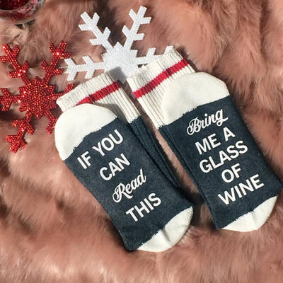 

Men wear alphabet stockings