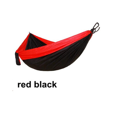 

Double hammock outdoor camping supplies bed 210T parachute cloth hammock black