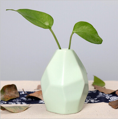 

Ceramic vase handicraft multi faceted flower&flower implement office furniture table top decoration ceramic bottle