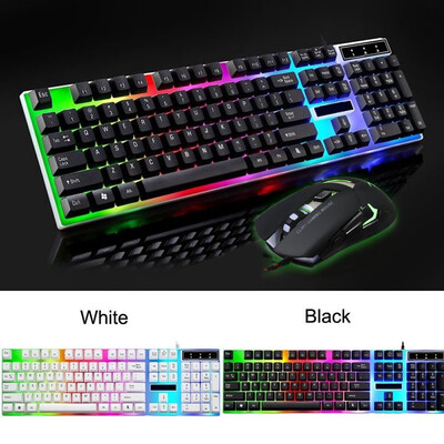 

Gaming Mouse Wired RGB Ergonomic Game Mouse USB Computer Mice PC Laptop Gaming Mouse With Low NoiseWhite&Golden