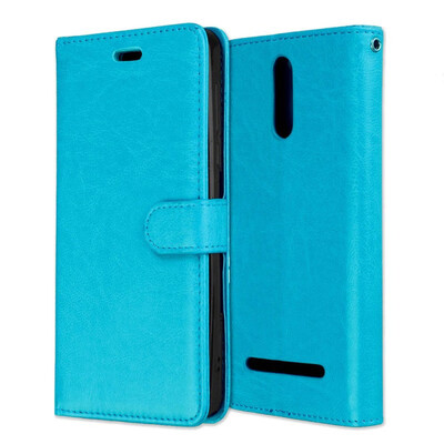 

MOONCASE Leading song M8 3 card photo frame leather - blue