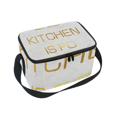

ALAZA Lunch Box Insulated Marble With Carve Lunch Bag Large Cooler Tote Bagfor Men Women