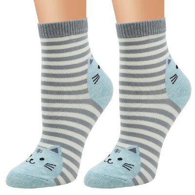 

12 Pair Novelty Cute Kitten Pattern Casual Design Adult Unisex Funny Sock for Autumn&Winter