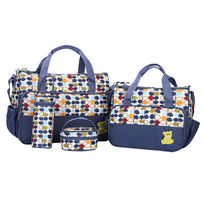 

Diaper Tote Bag 5 pcs Nappy Bag Set Stylish Unisex for Baby Mom Dad Multifunction Large Capacity Travel Handbag Shoulder Bag Inclu