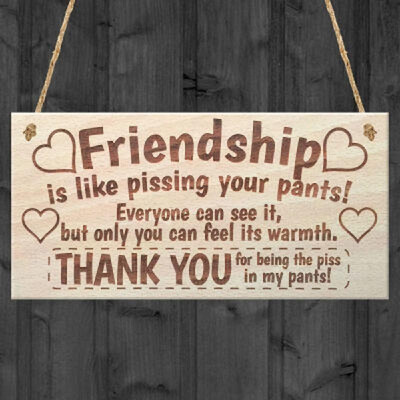 

Decoration Vintage Shabby Style Friendship Sign Hanging Tag Best Friend Board Chic Heart Thank You for Home Decor