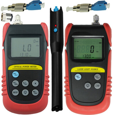 

-70dB 6dB Optical Power Meter 850nm1300nm Wavelength fiber Optical Laser light Source 20MW Fiber Visual fault Locator