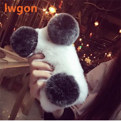 

Luxury Cute Panda Rabbit Fur Cover Case for VIVO Z1 Lite