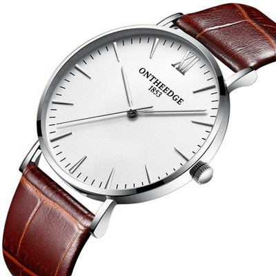 

Ultrathin Men Watch Masculino Genuine Leather Strap Wristwatch Para Hombre Quartz Wrist watch Lovers Waterproof Fashion Watch