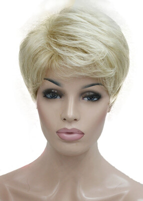 

StrongBeauty Lady Women Short Wave Syntheic Hair Wig Blonde with Highlights Full wigs Color For choose