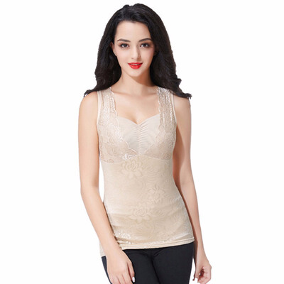 

Autumn Winter Camisoles Tanks Black Red Color Thermal Underwear Vest Tops Plus Velvet Thicken Warm Female Basic Tanks Top
