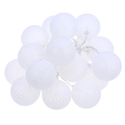 

20PCS Creative Cotton LED Ball String Lights for Banquet Decoration Ornament