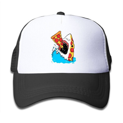 

Pepperoni Pizza Shark Food Foodie Sea Ocean Mesh Baseball Caps Children Adjustable Trucker Hat for Boy Girl