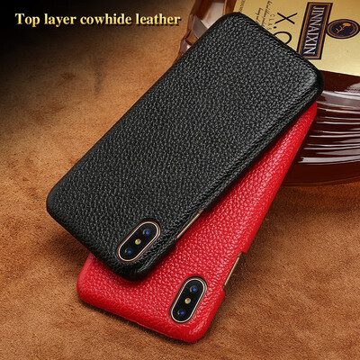 

Leather phone case iPhone5 6 7 8s plus protective shell lychee leather back cover leather all-inclusive for x xs max xr phone case