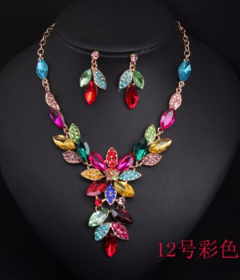 

new nice America brand temperament gem brief paragraph clavicle necklace dinner set female high-grade fashion accessories