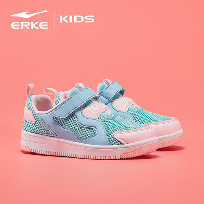 

Hongxing Erke ERKE girls shoes casual shoes childrens sports shoes childrens shoes Velcro running shoes 64119101074 mint blue pink 26 yards