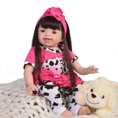 

22 55 cm Lifelike Doll Reborn Soft Silicone Cotton Body Realistic Newborn Princess For Kids Christmas Birthday Present