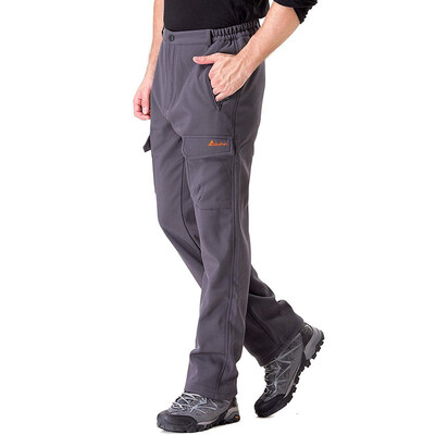 

Clothin Mens Hiking Ski Outdoor Pants Winter Snow Fleece Soft-Shell Warm Cargo Wrangler Work Pant