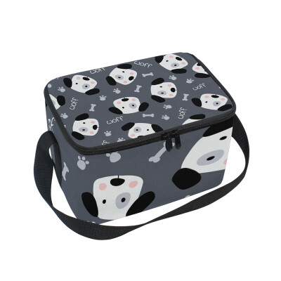 

ALAZA Lunch Box Insulated Lunch Bag Large Cooler Cute Dog Face Tote Bag