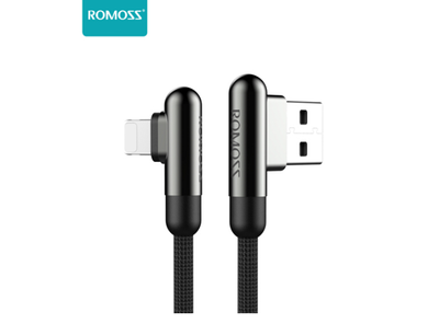 

ROMOSS CB12A Apple Fast Charge Elbow Data Cable Zinc Alloy Chicken Line Mobile Phone Charger Line for iPhoneXS MAXX876s plusipad