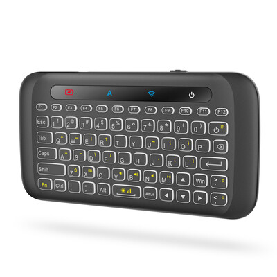 

24GHz Wireless Keyboard Colorful Backlight Touchpad Handheld Remote Control w Large Touch Panel IR Learning for Smart TV Android