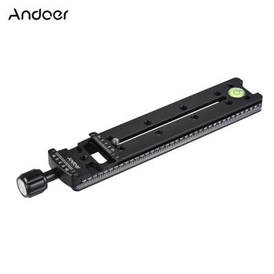 

Andoer FNR-200 200mm Quick Release Plate Tripod Nodal Slide Tripod Rail Quick Release Plate Clamp Adapter Adopt for Arca Swiss Sta