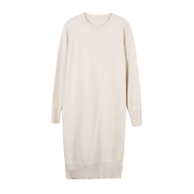 

Early autumn han edition loose have feminine taste wool knitting dress in long skirt