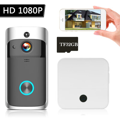 

WiFi Smart Wireless Security DoorBell Smart HD 1080P Visual Intercom Recording Video Door Phone Remote Home Monitoring Night Visio