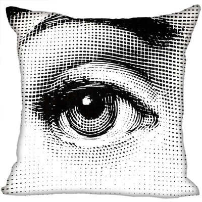 

Piero Fornasetti Pillow Cover Bedroom Home Office Decorative Pillowcase Square Zipper Pillow Cases Satin Fabric No Fade