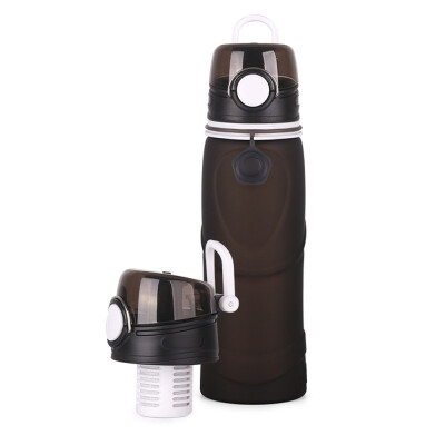 

Filtered Water Bottle Collapsible Water Bottle Silicone Sports Bottles with 2-Stage Intergrated Filter for Outdoor