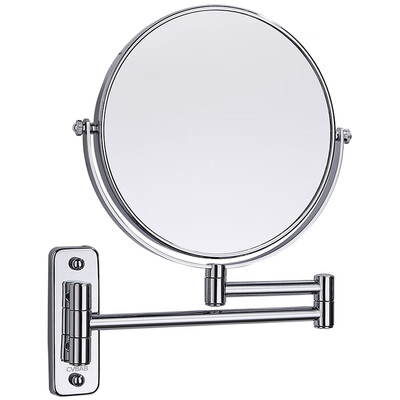 

CVBAB Makeup Mirror 7 Times Makeup Mirror Bathroom Wall Mount Telescopic Folding Beauty Mirror Double Side Bright Chrome CM06CP