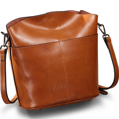 

Genuine Leather Handbags Big Women High Quality Casual Female Bags Trunk Tote Brand Shoulder Messenger Bag Ladies Large Bolsos