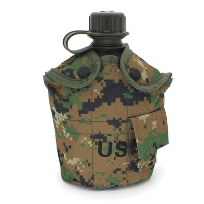 

1Pcs Camouflage Military Molle Tactical Water Bottle Bays Outlook Kettle Carrier Holder Hiking Bicycle Camping Sport Water Bag