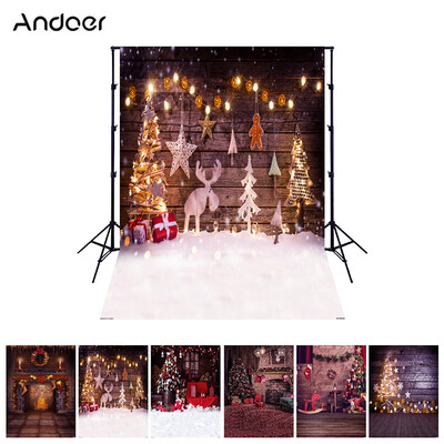 

Andoer 152 meters 57 feet Christmas Holiday Theme Background Photo Studio Props Foldable Polyester Fibre Photography Backdrop