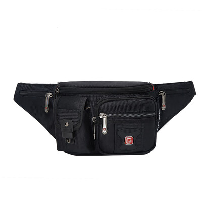 

SWISSGEAR pockets mens fashion casual outdoor sports bag splash-proof scratch-resistant fitness bag custom models SA-8012 black