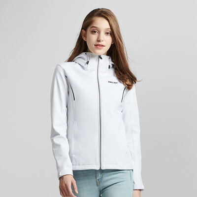 

PICHOT outdoor soft shell jacket men&women autumn&winter windproof warm casual sports jacket 12830604 female polar white S