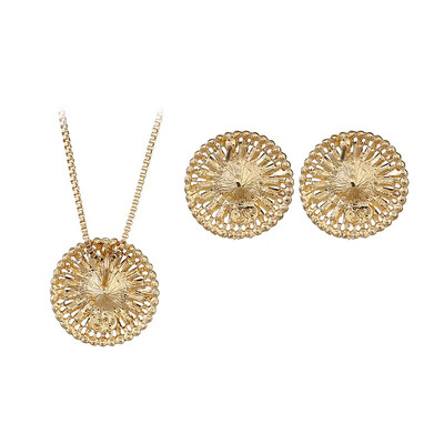

Female Ornaments Popular Ear Studs Necklaces Sunflower Jewelry Sets Necklace With Birthstones