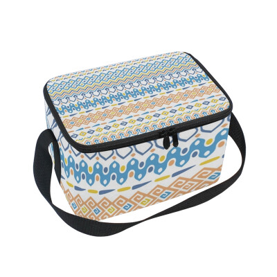 

ALAZA Insulated Lunch Box Mandala Decoration Lunch Bag for Men Women Portable Tote Bag Cooler Bag